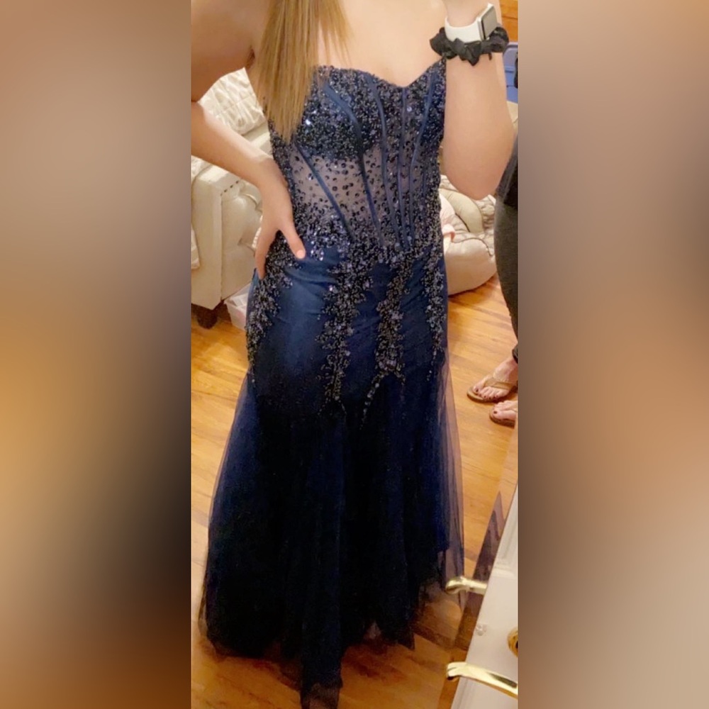 Jovani 5908 Beaded Mermaid Gown, Size 8